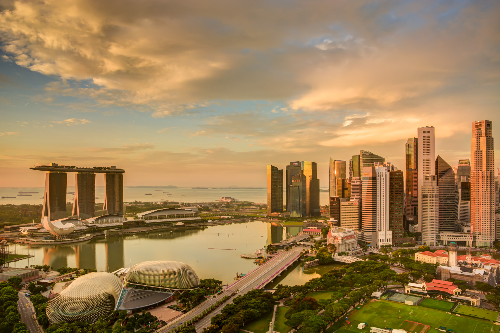 Singapore Skyline at Sunrise