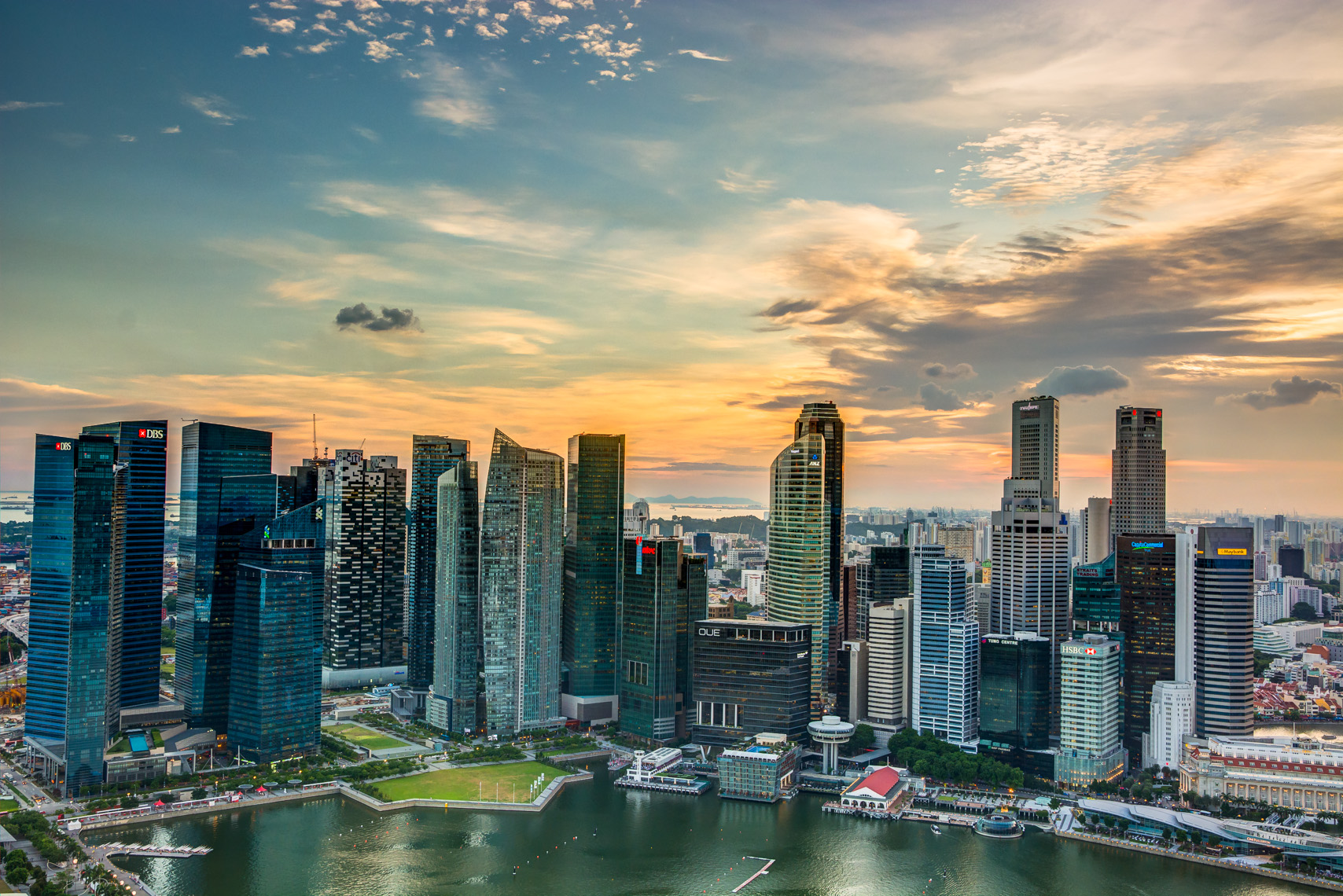 Singapore Skyline at Sunset